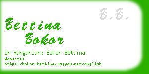 bettina bokor business card